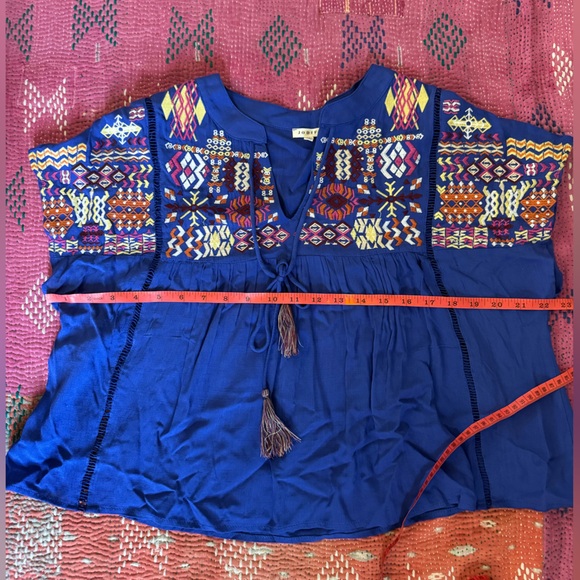 Embroidered Blue Top - Picture 5 of 6
